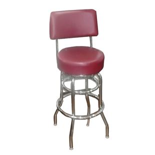 Picture of 009 Swivel Chrome Vinyl Barstool with Back
