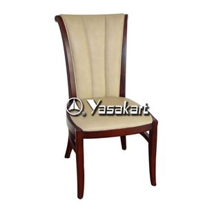 Picture of 3002 Molly Deluxe Leather Wood Side Chair 