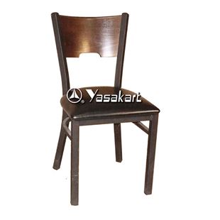 Picture of 077 Metal Frame Wood Side Chair (WALNUT)