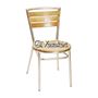 Picture of 159N Indoor Aluminum Frame and BeechWood Slats Side Chair (natural Finish)  