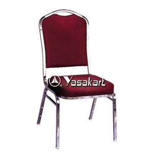Picture of 117 Dome Padded Stacking chair W. Burgundy pattern